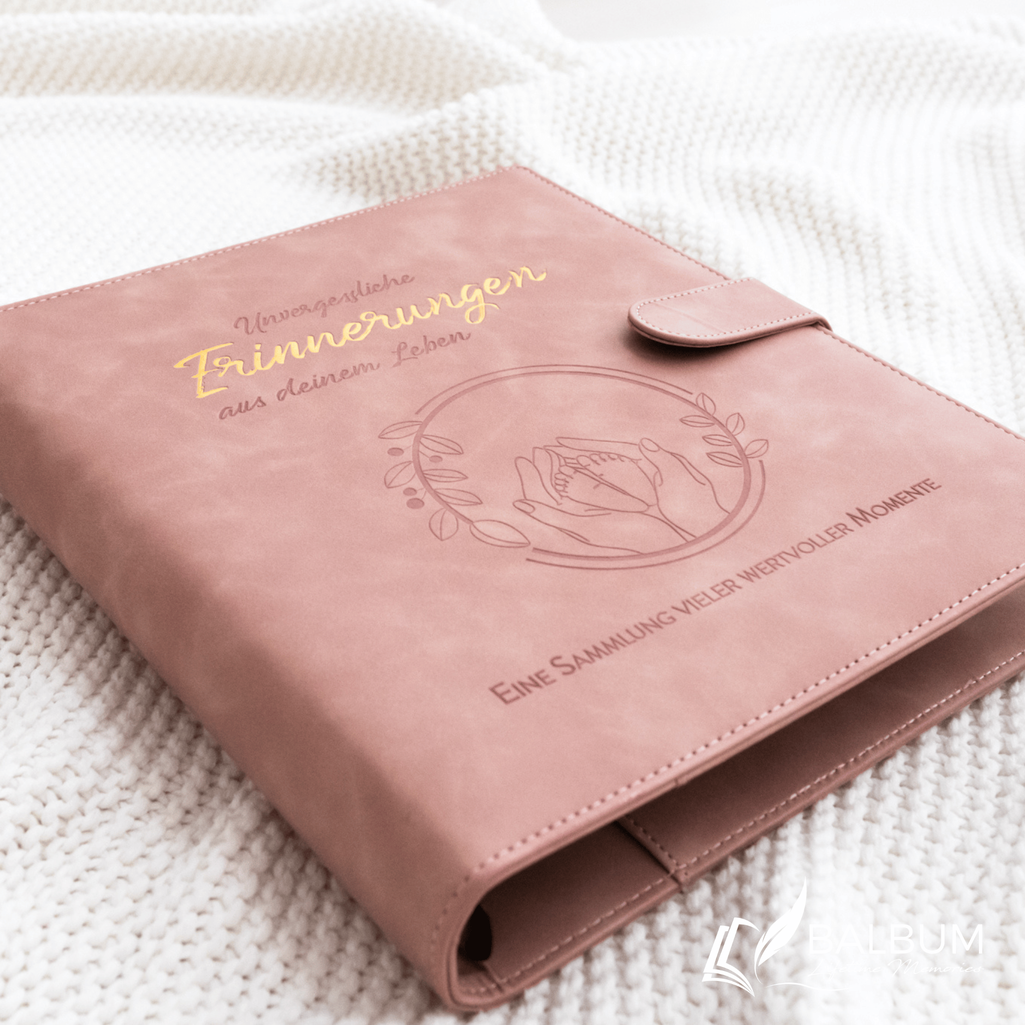 Ringbinder Altrosa – Veganes Softleder inkl. Geschenkbox (Erste Edition)