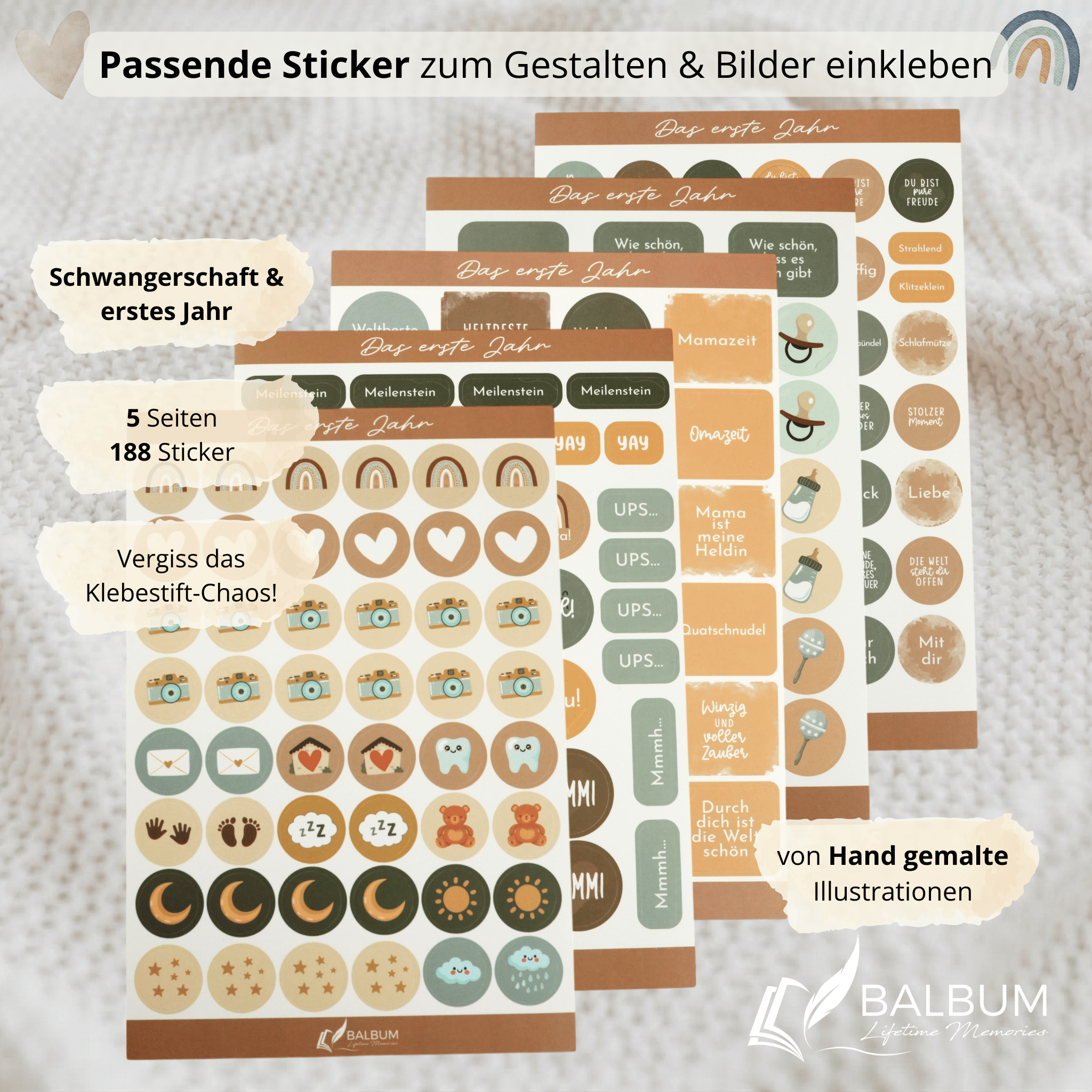 Sticker-Set Babyzeit