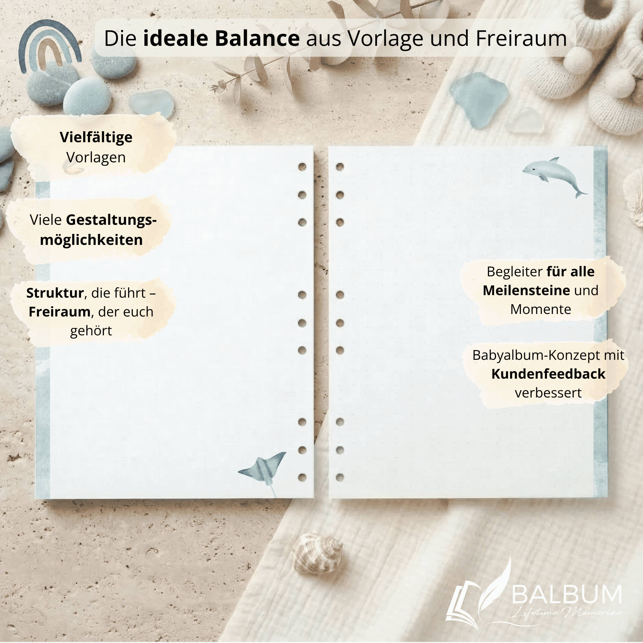 Kreativseiten – Freiraum für Erinnerungen (Meer)