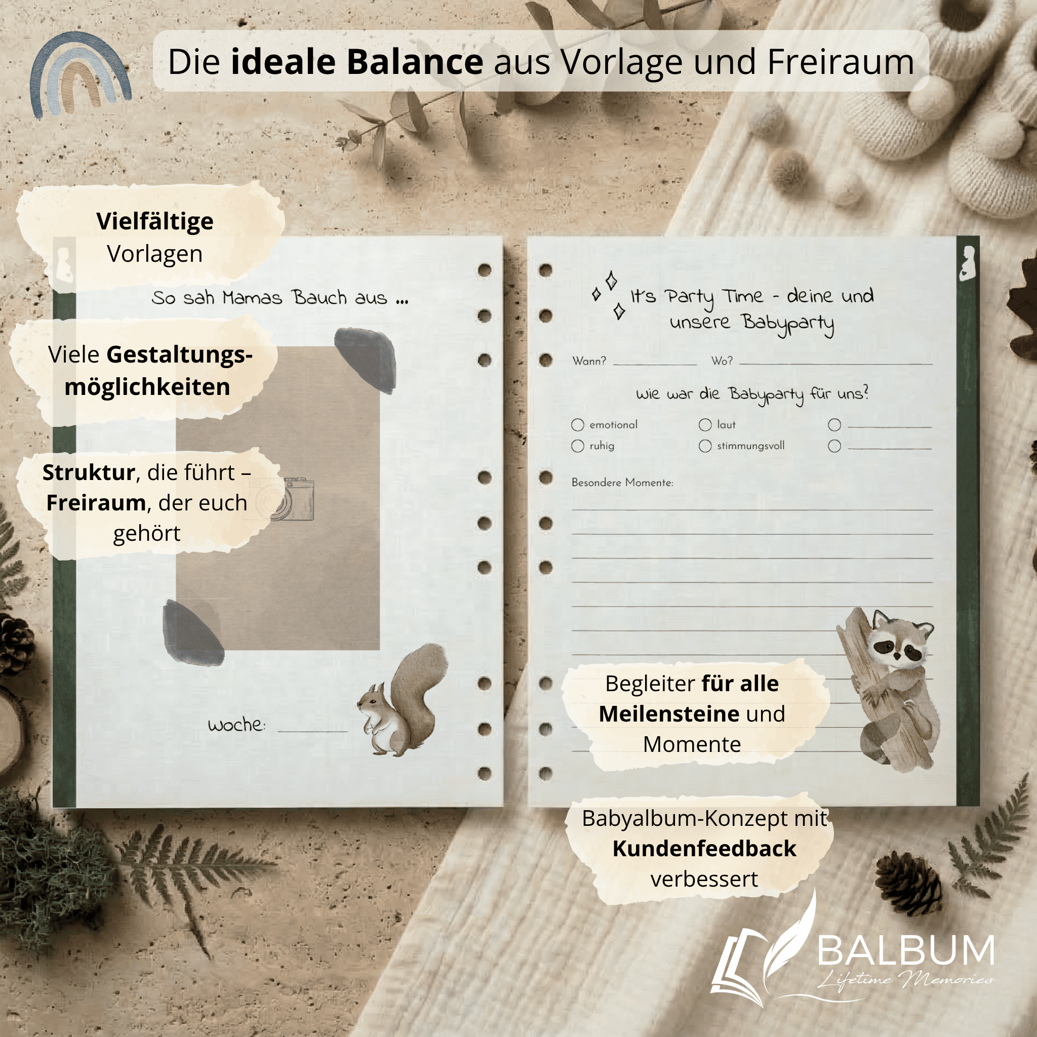 Schwangerschaft - Warten auf dich & Familienglück (Wald)