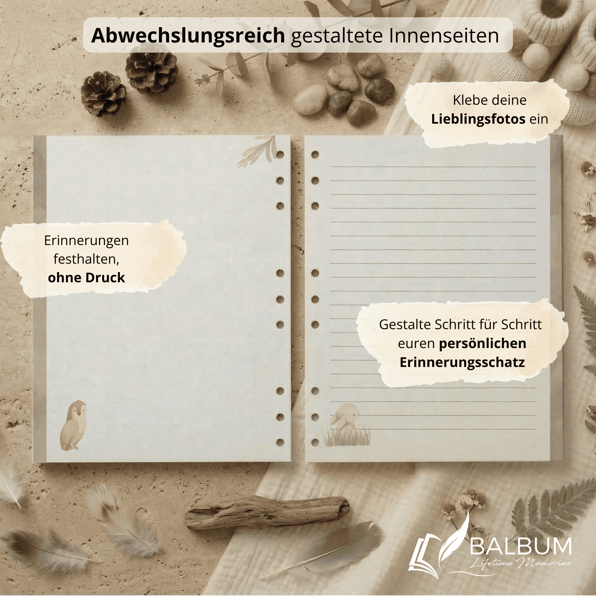 Kreativseiten – Freiraum für Erinnerungen (Natur)