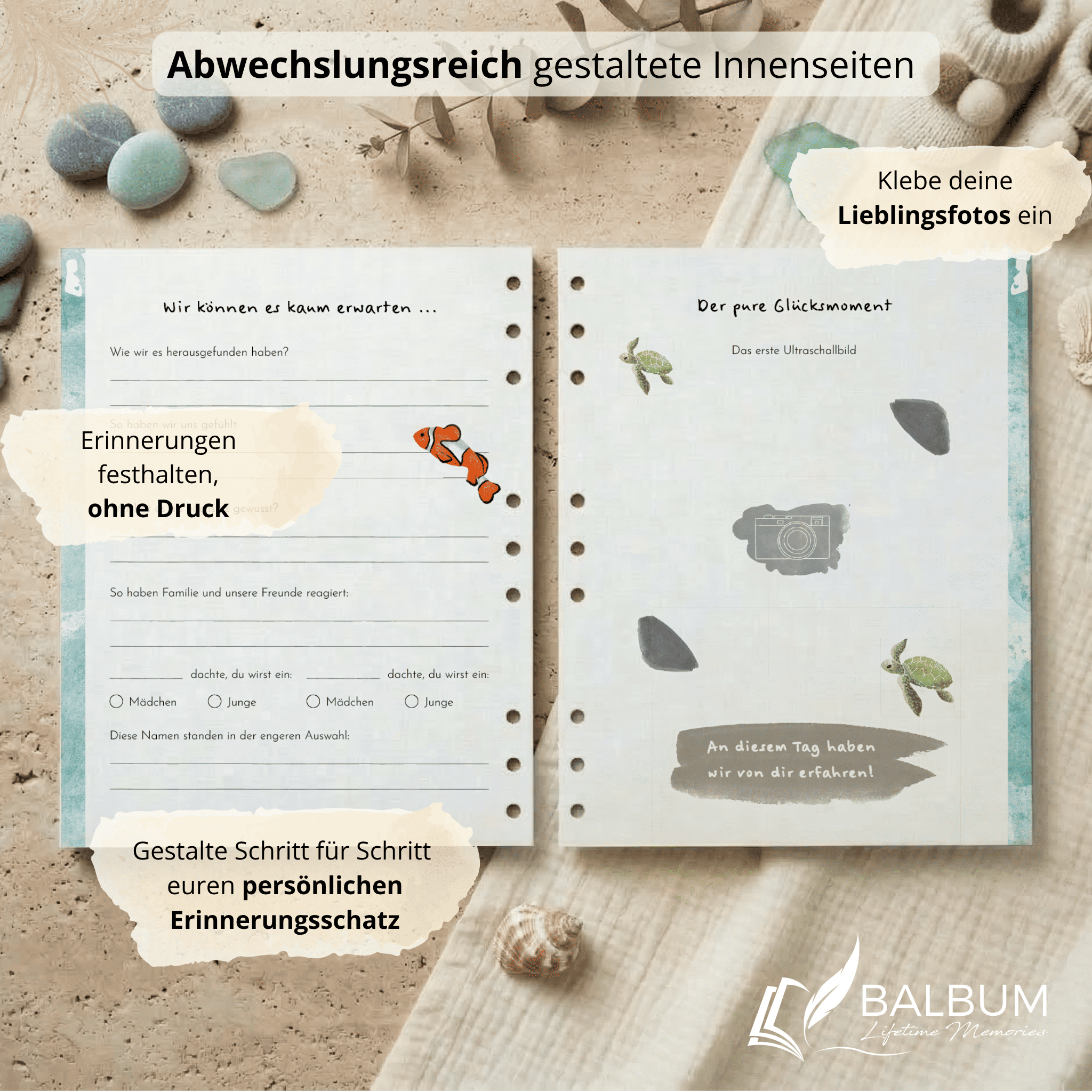 Schwangerschaft - Warten auf dich & Familienglück (Meer)