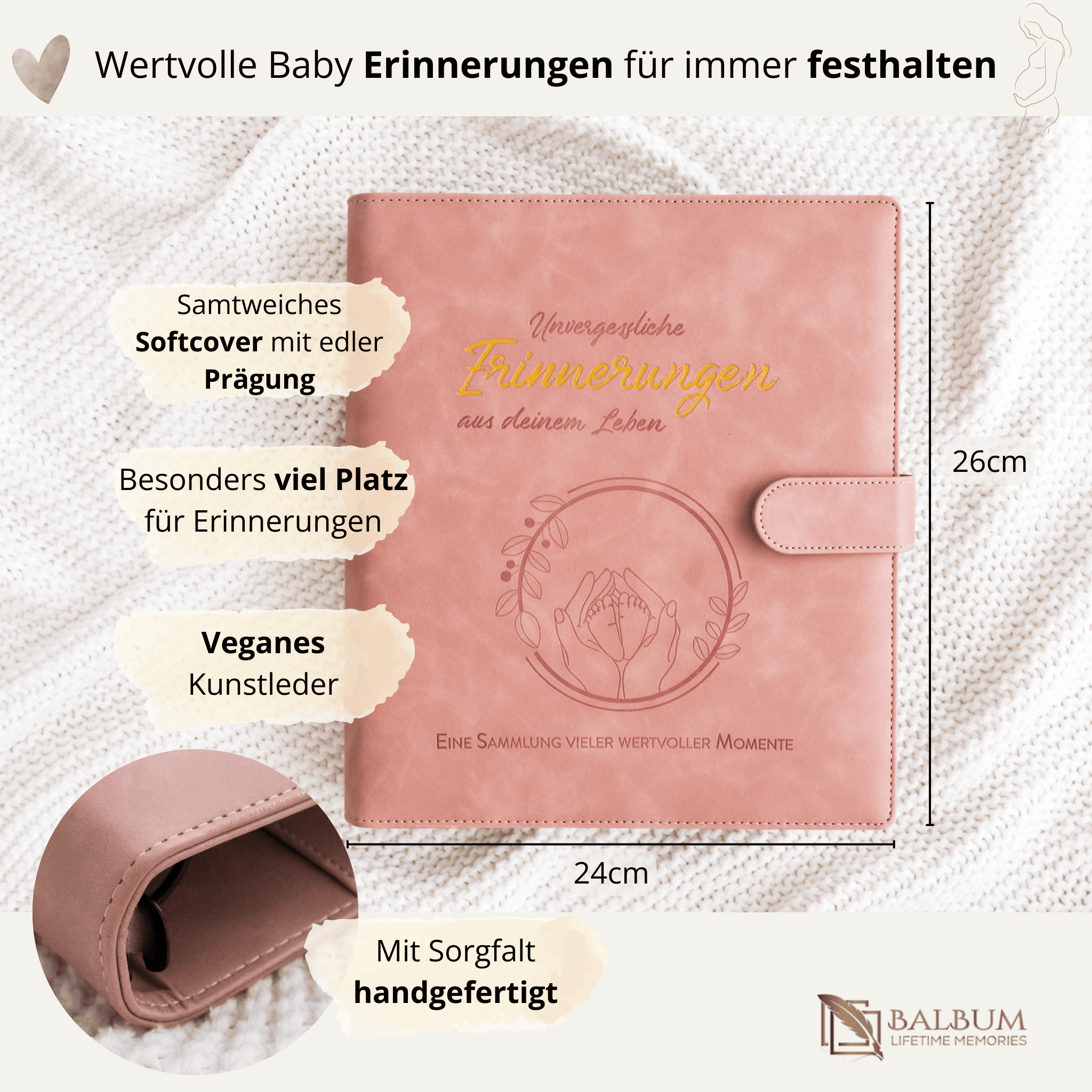 Ringbinder (Altrosa) inkl. Geschenkbox