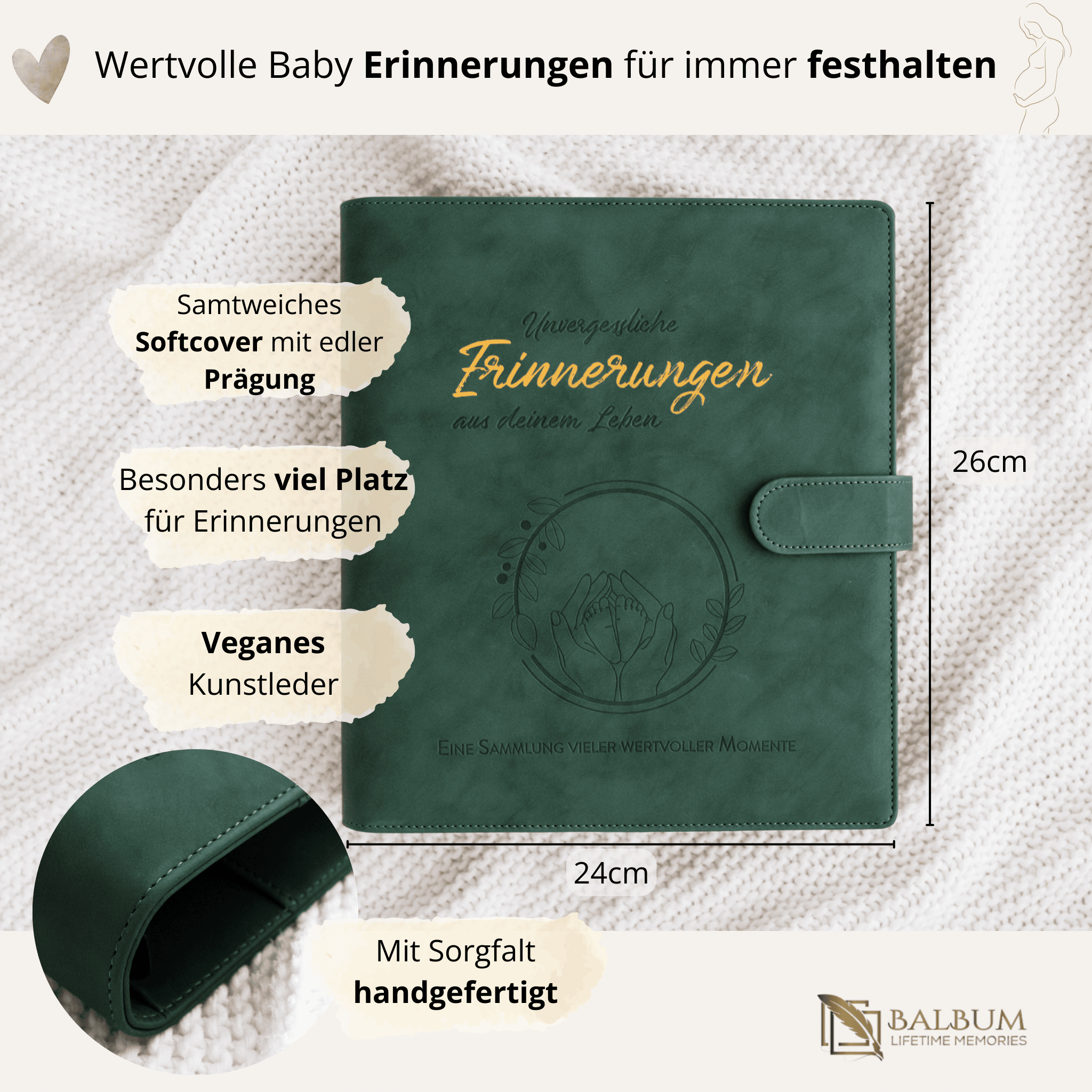 Ringbinder (Dunkelgrün) inkl. Geschenkbox