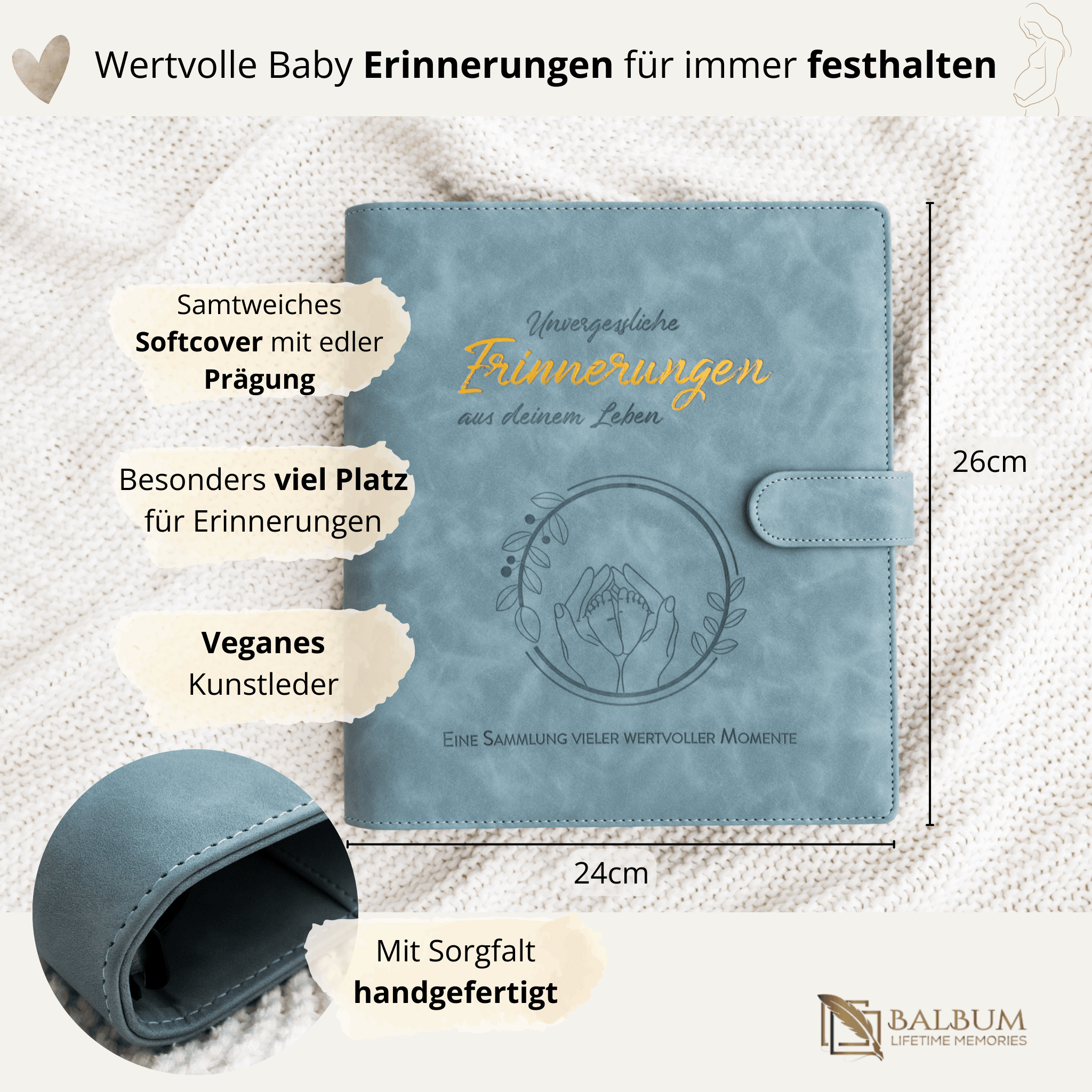 Ringbinder (Hellblau) inkl. Geschenkbox