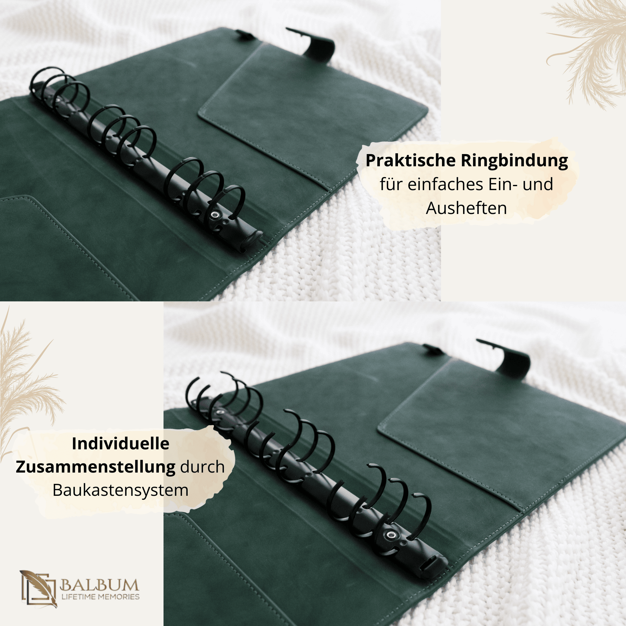 Ringbinder (Dunkelgrün) inkl. Geschenkbox