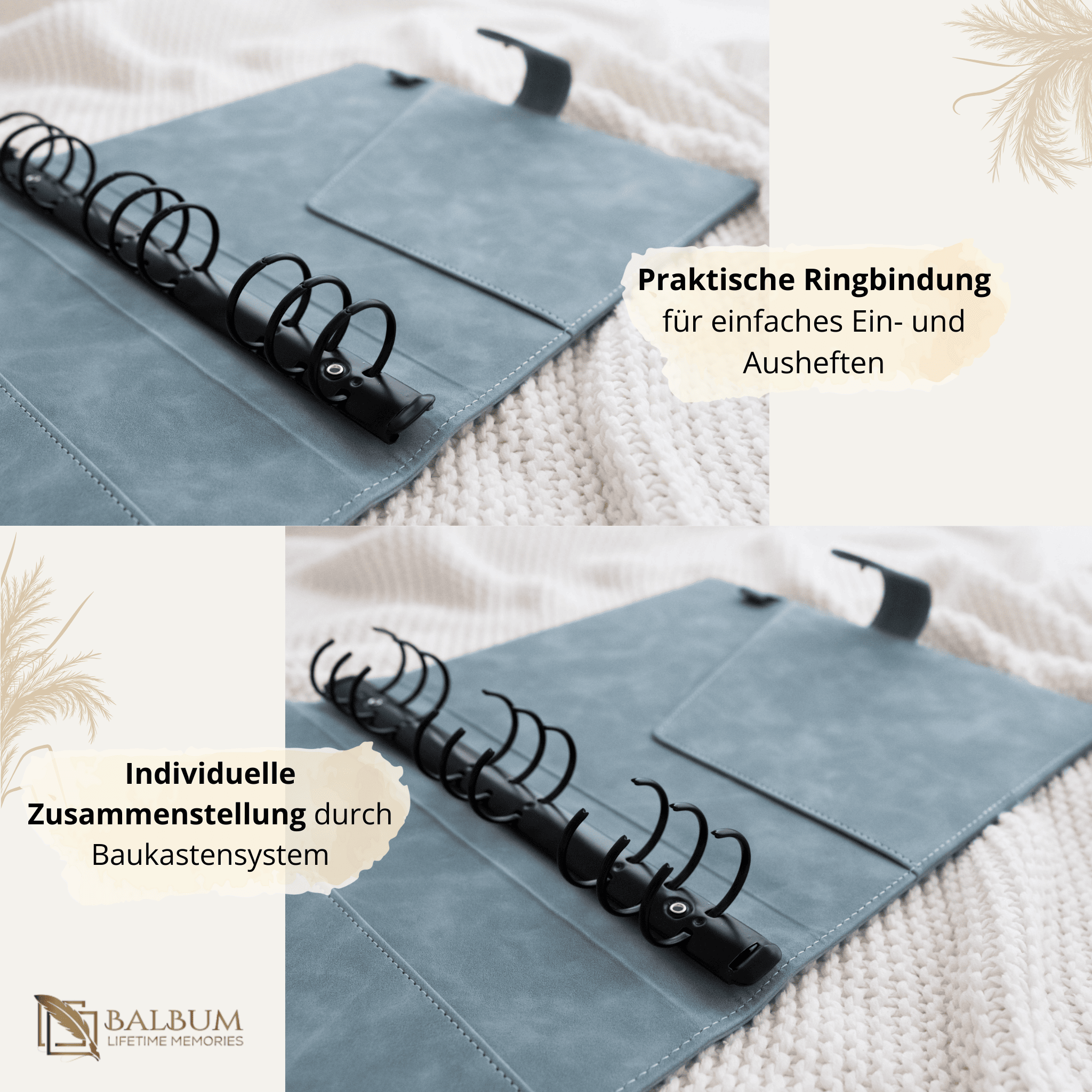 Ringbinder (Hellblau) inkl. Geschenkbox