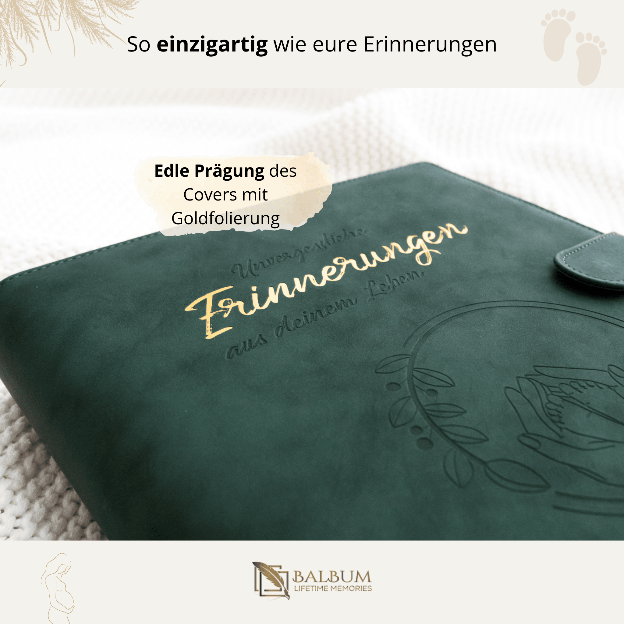 Ringbinder (Dunkelgrün) inkl. Geschenkbox