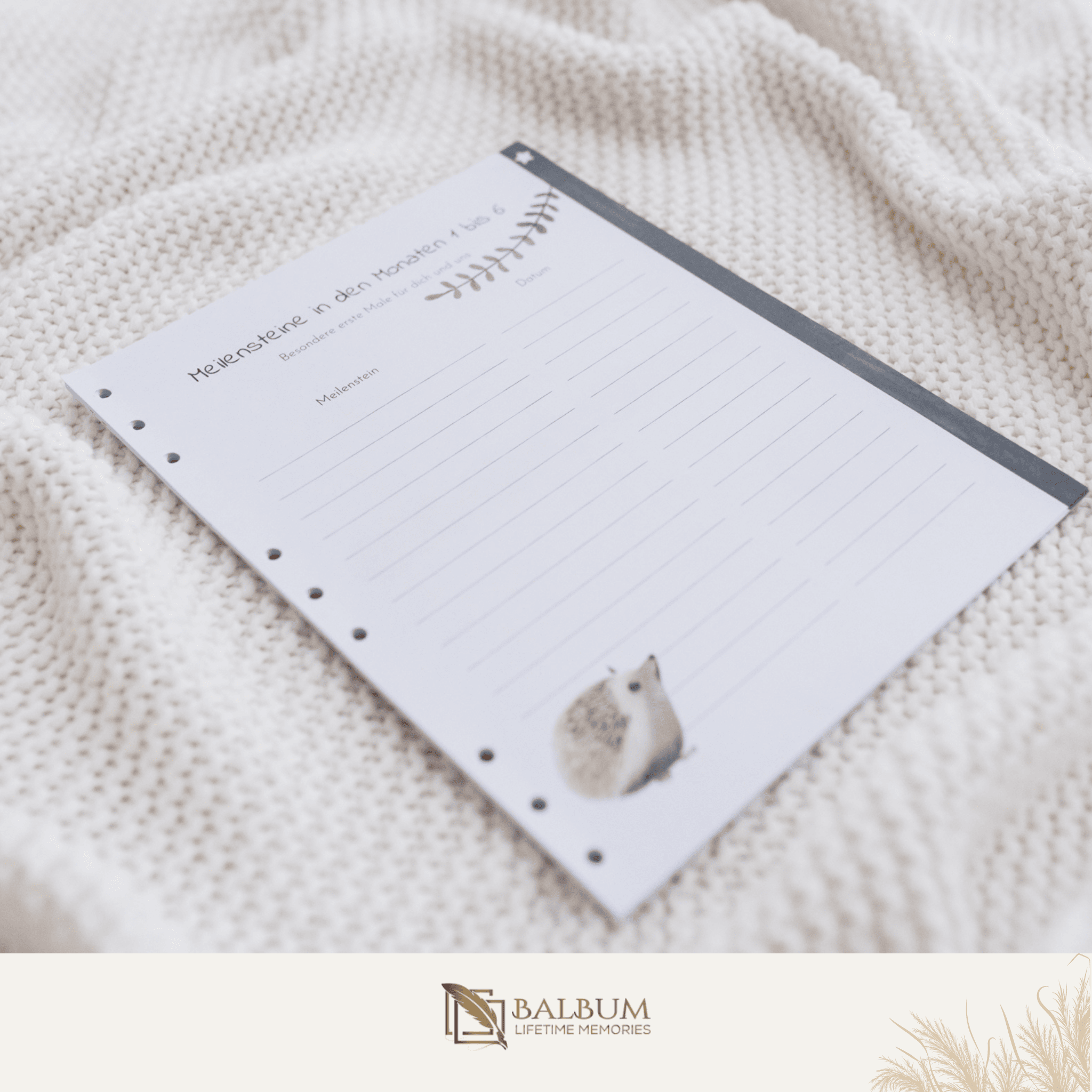 Meilensteine mit 34 Seiten (Wald)