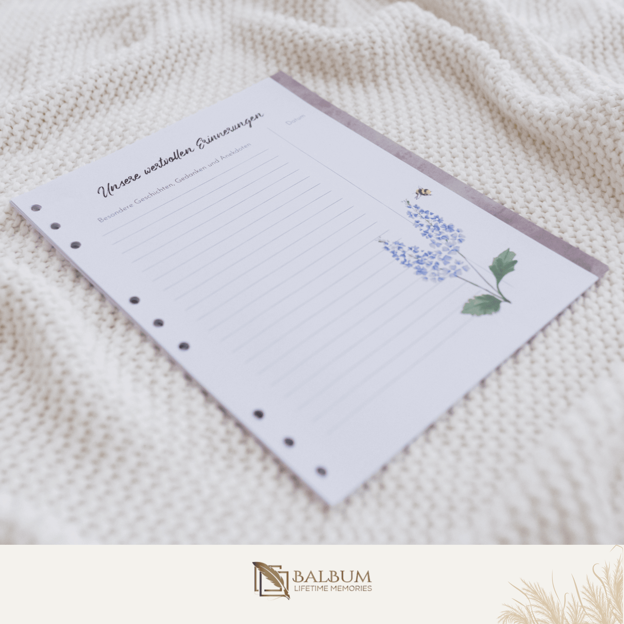 Notizen und Bilder mit 22 Seiten (Blumen)