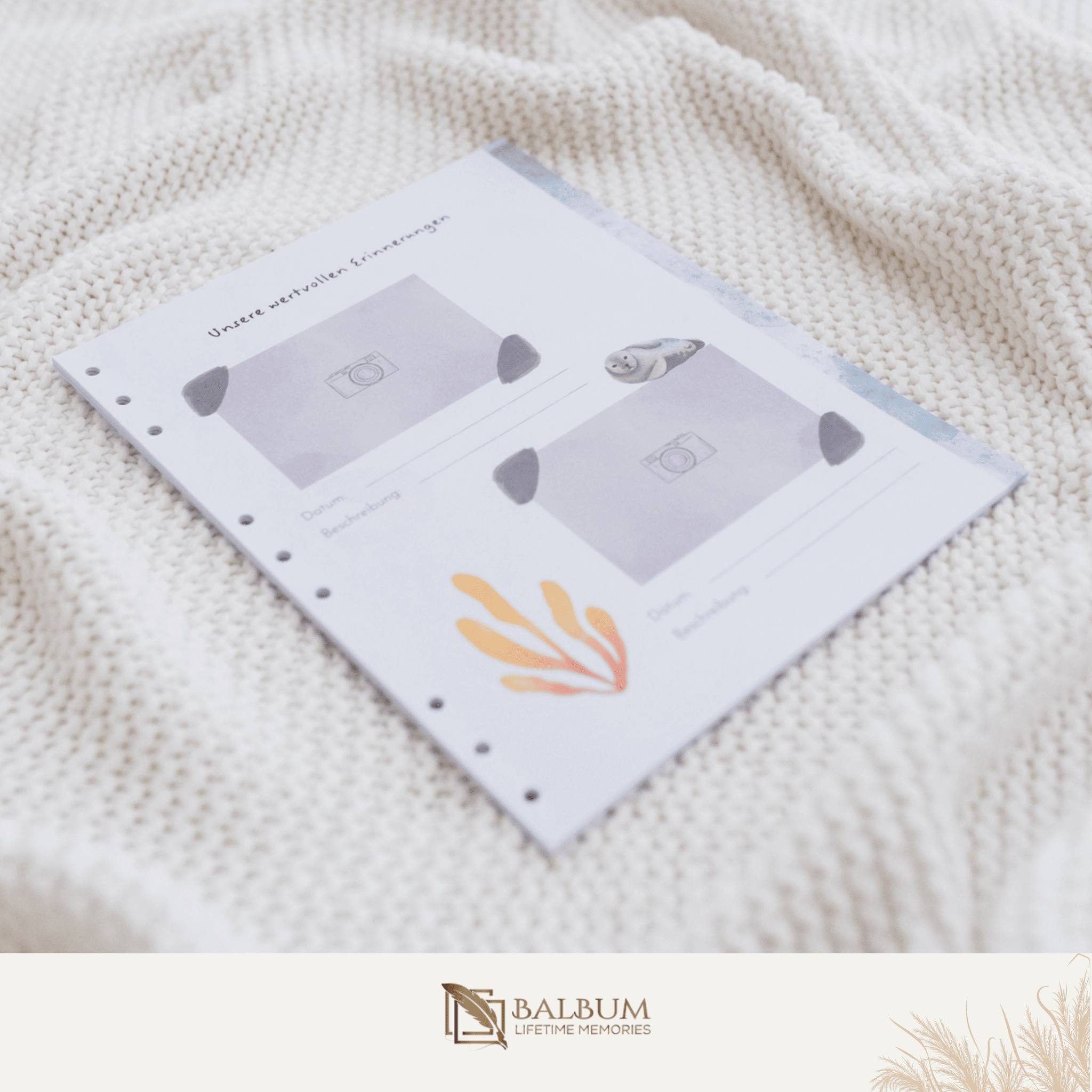 Notizen und Bilder mit 22 Seiten (Meer)