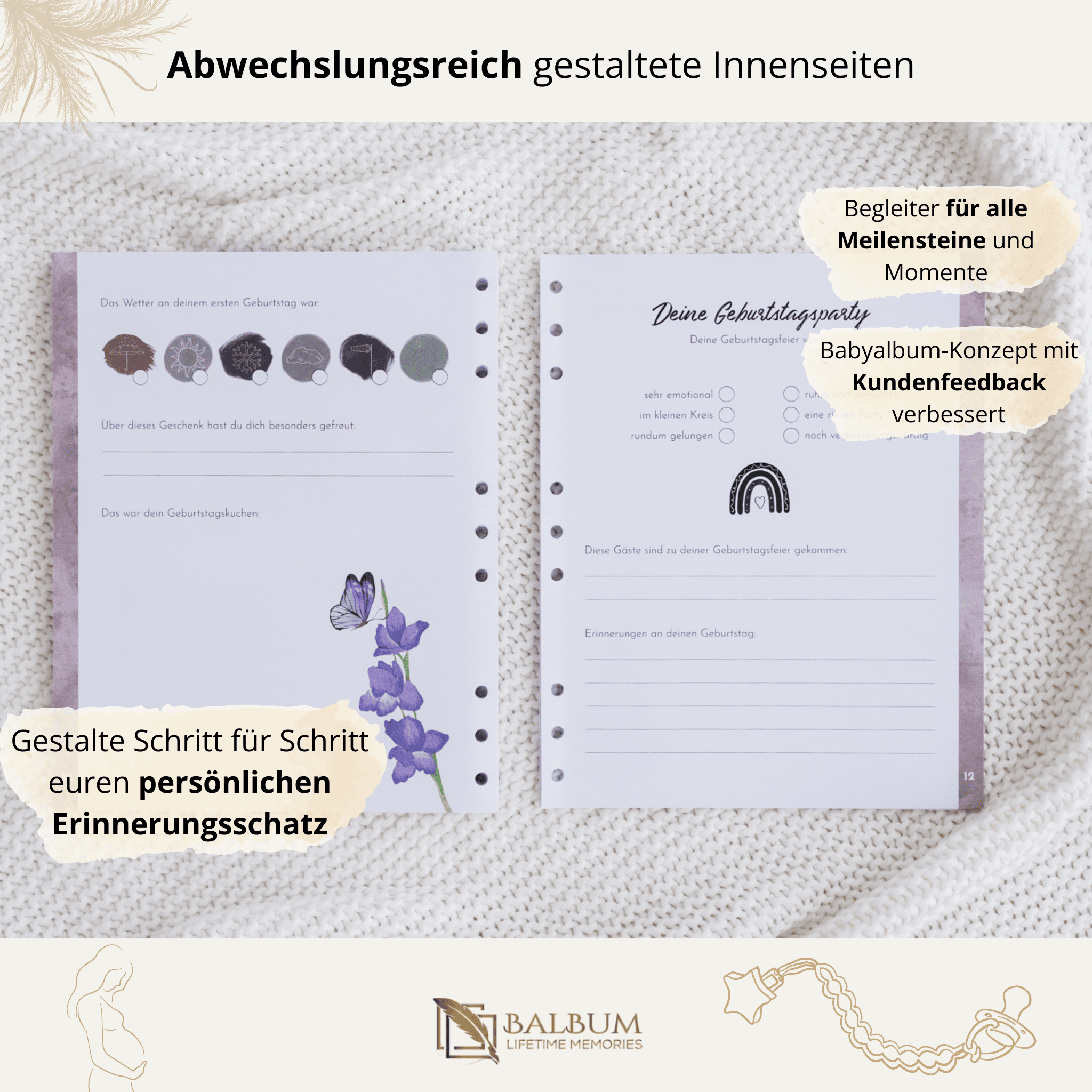 Basis: Unser erstes gemeinsames Jahr mit 156 Seiten (Blumen)