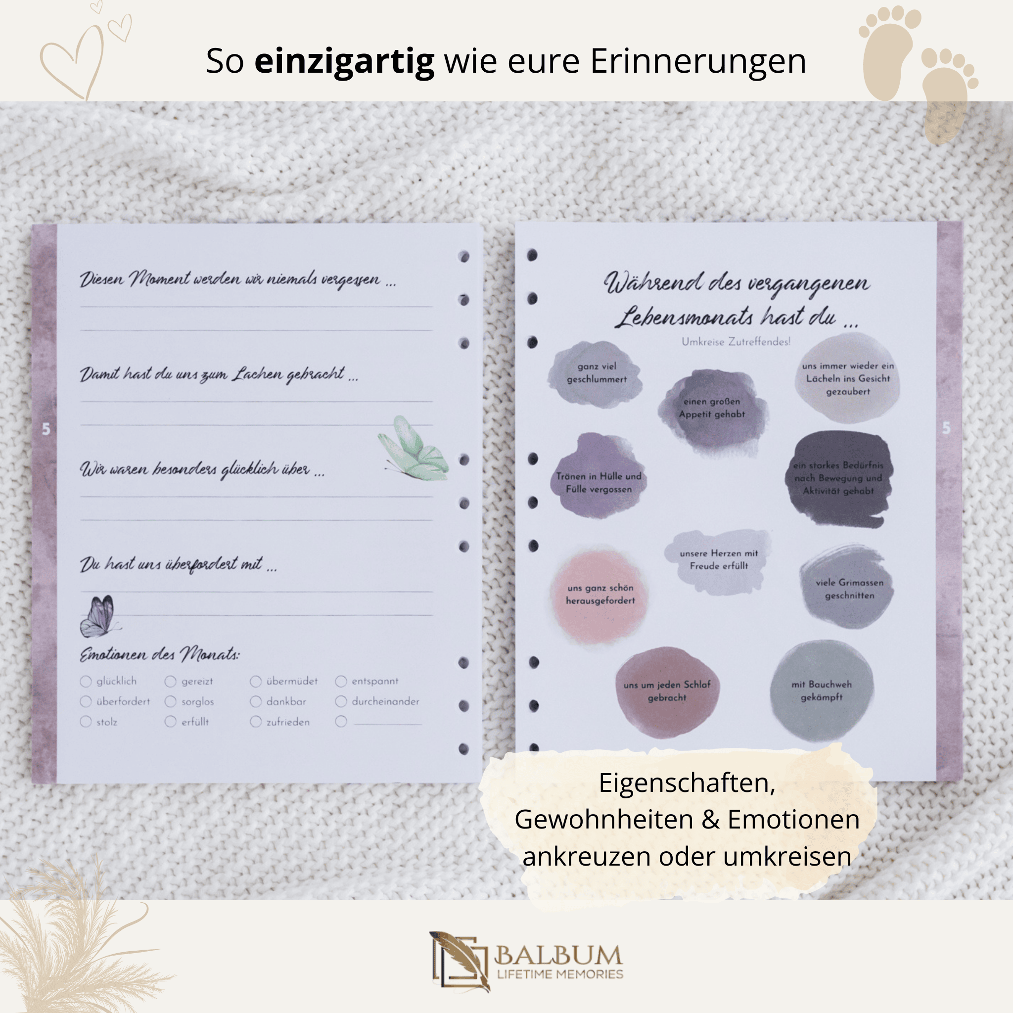 Basis: Unser erstes gemeinsames Jahr mit 156 Seiten (Blumen)