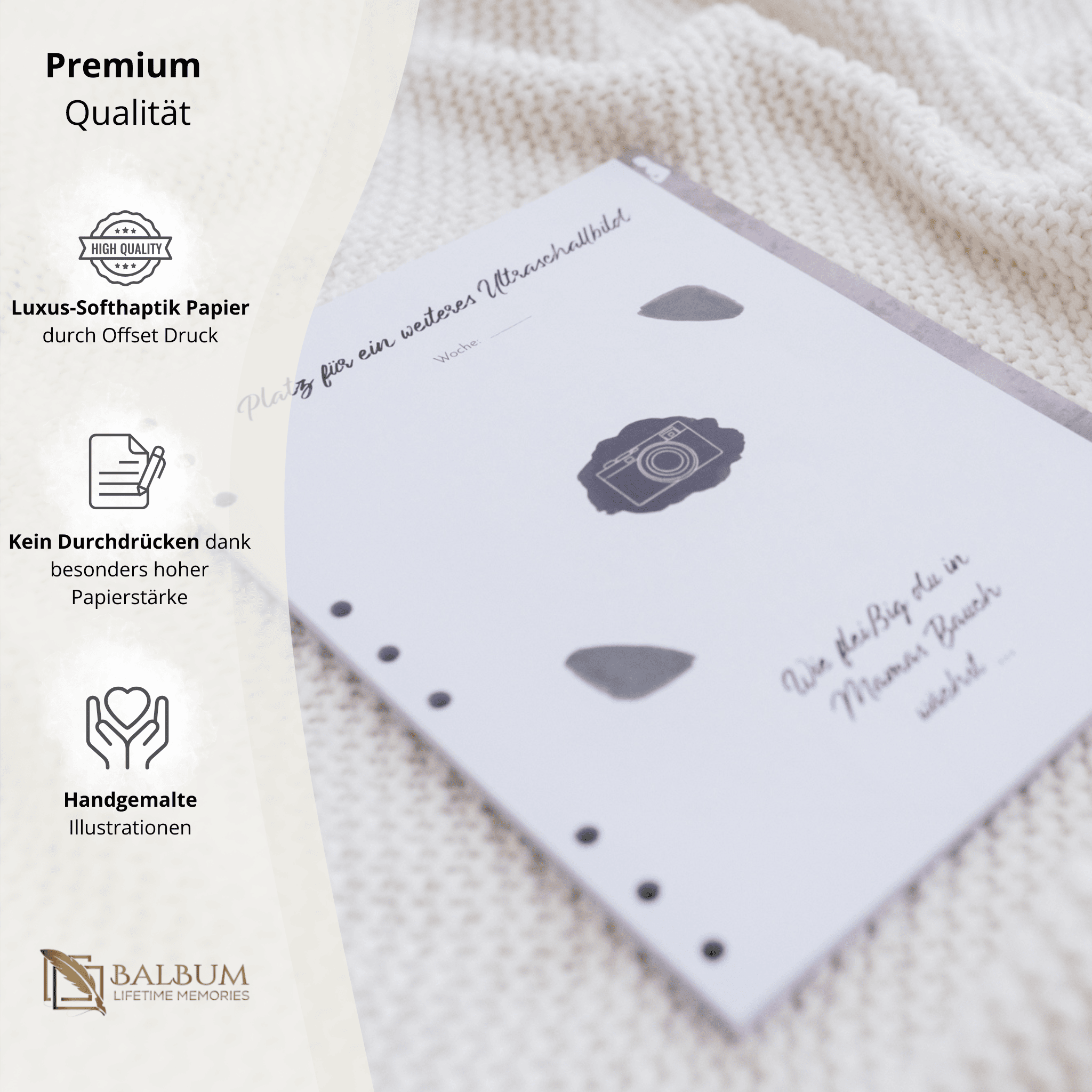 Schwangerschaft mit 82 Seiten (Blumen)