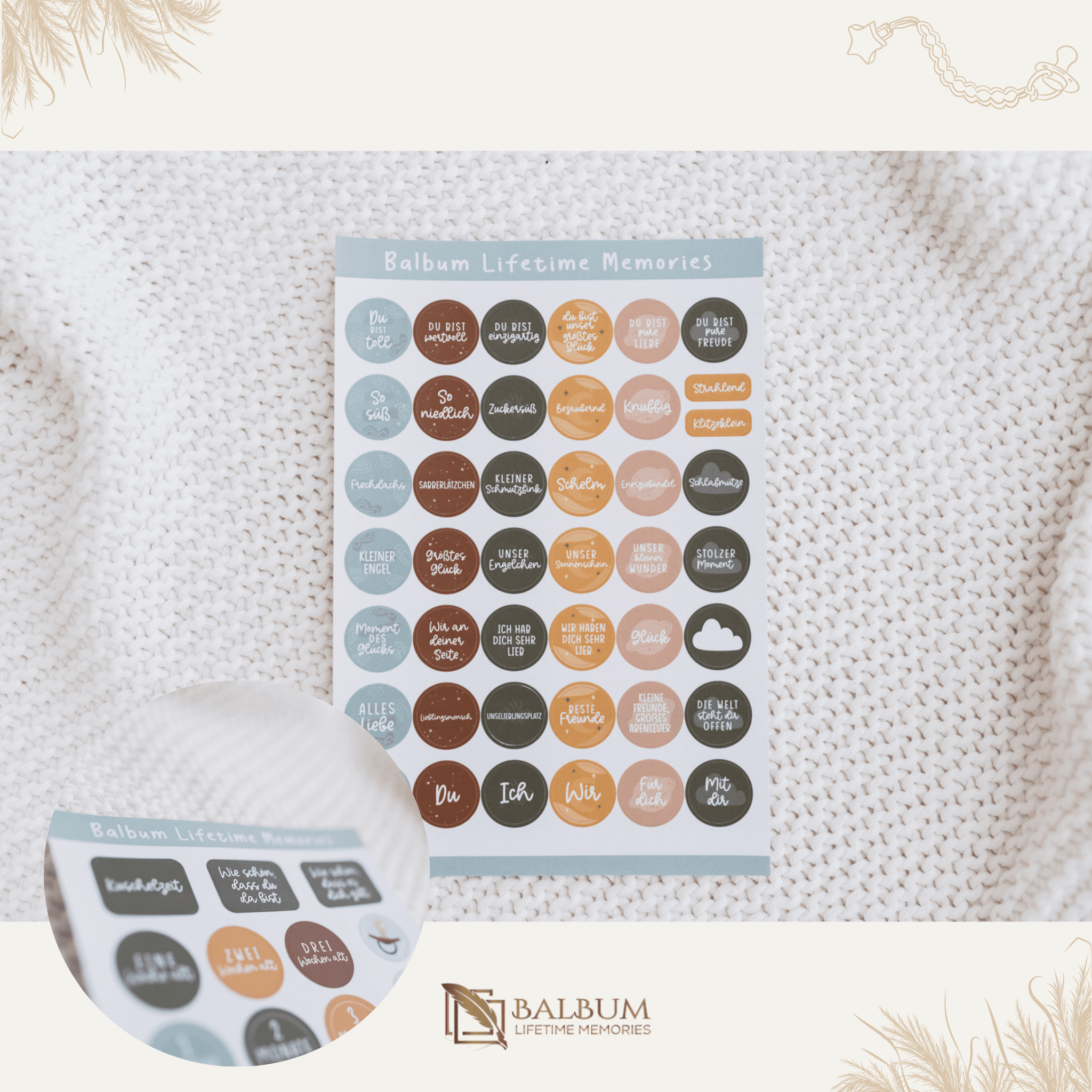 Sticker-Set Babybuch (188 Stück)