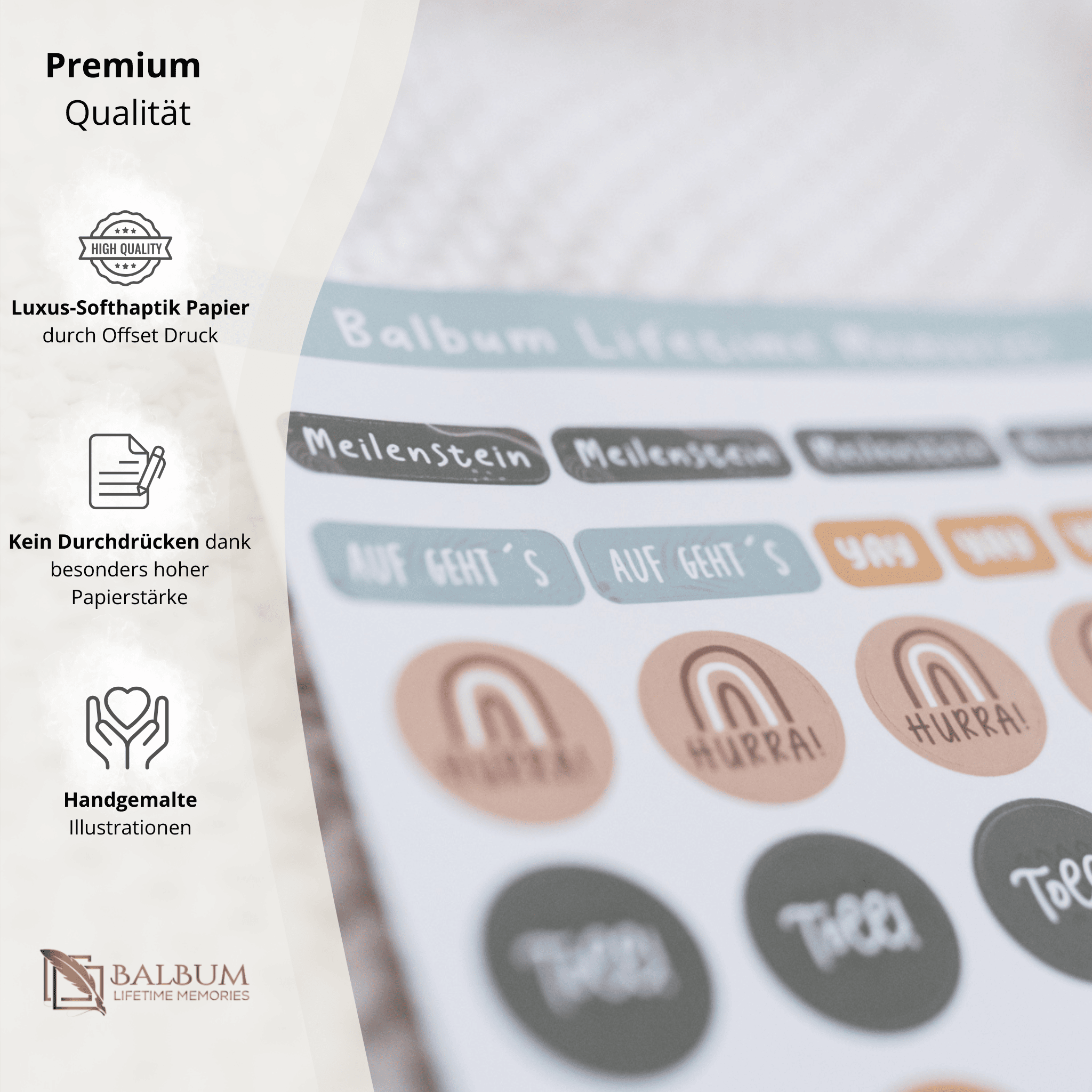 Sticker-Set Babybuch (188 Stück)