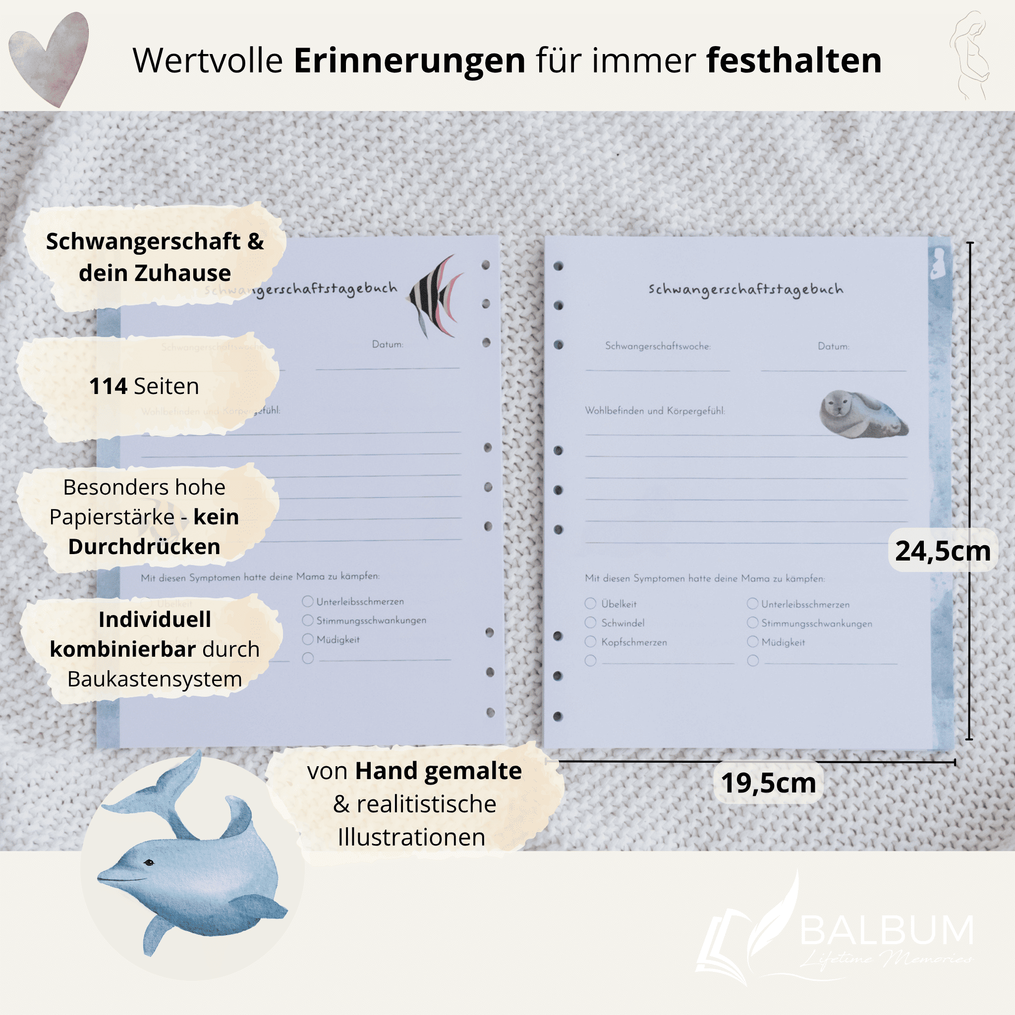 Schwangerschaft - Warten auf dich & Familienglück (Meer)
