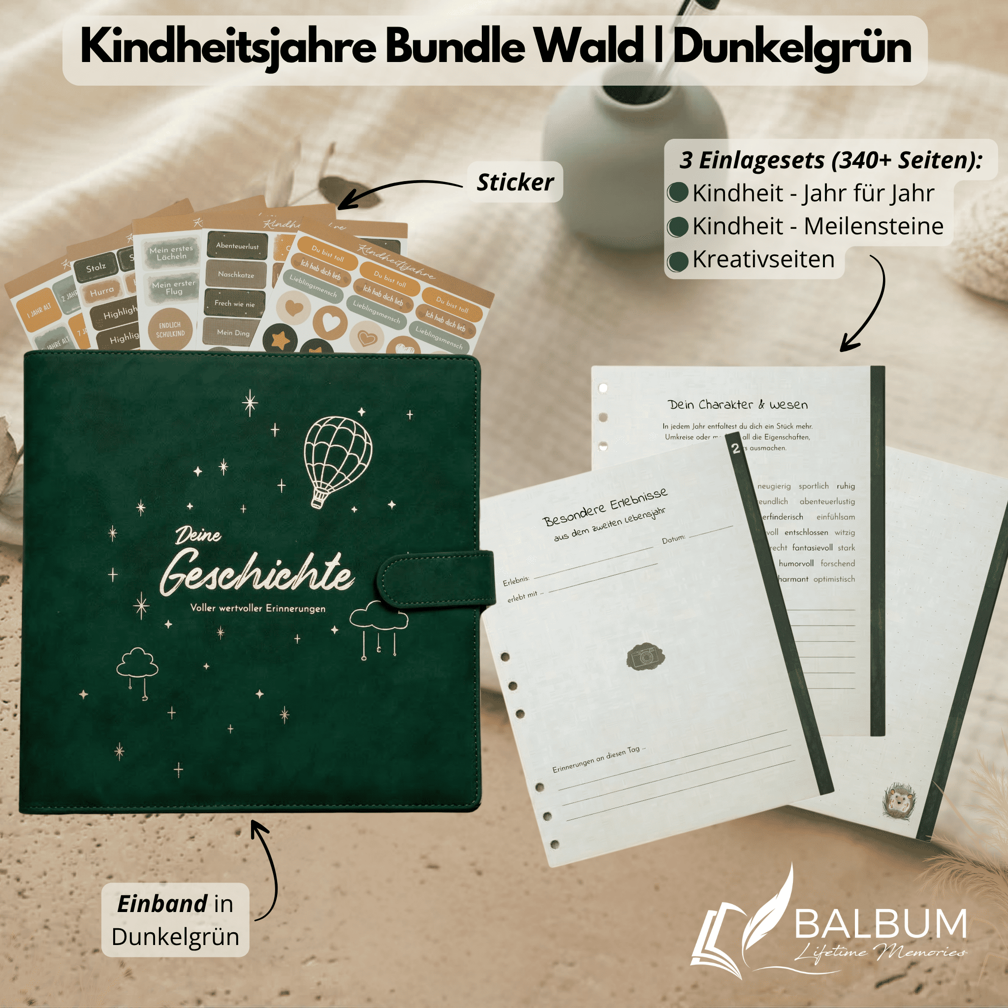 Kindheitsjahre Bundle – Wald | Einband Dunkelgrün