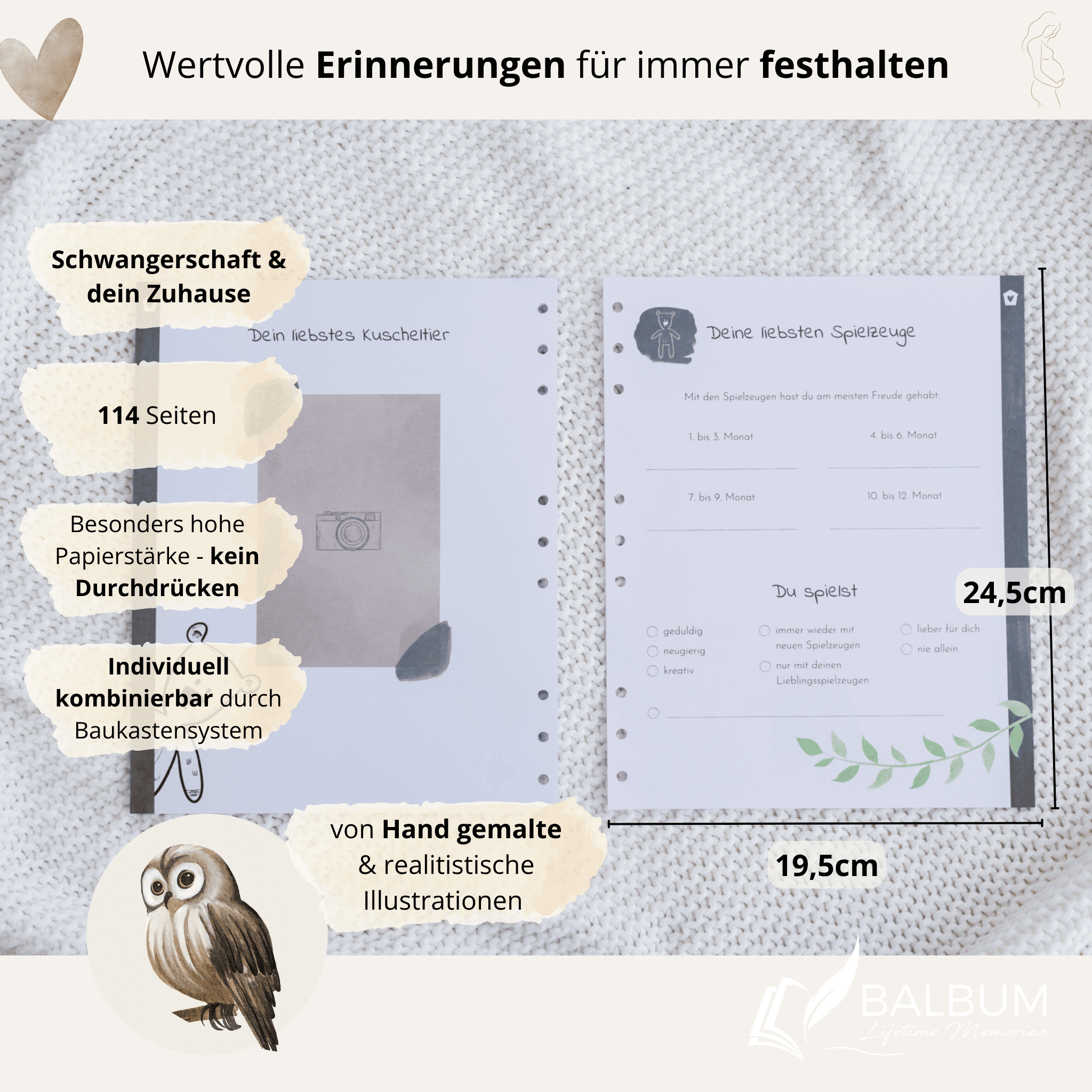 Schwangerschaft - Warten auf dich & Familienglück (Wald)
