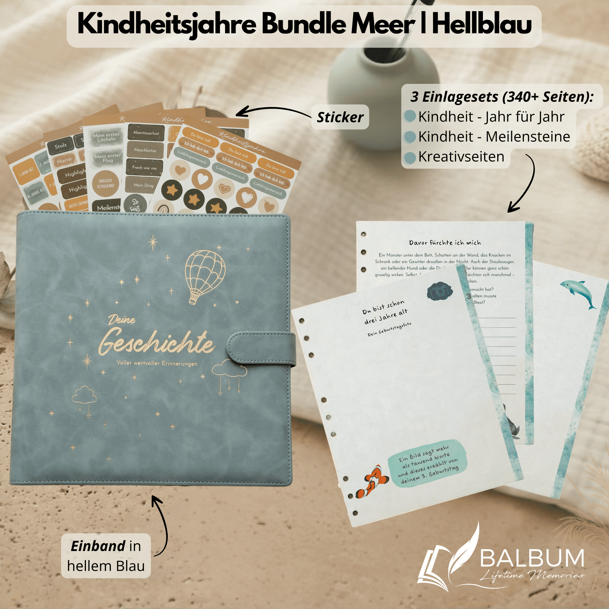 Kindheitsjahre Bundle – Meer | Einband Hellblau