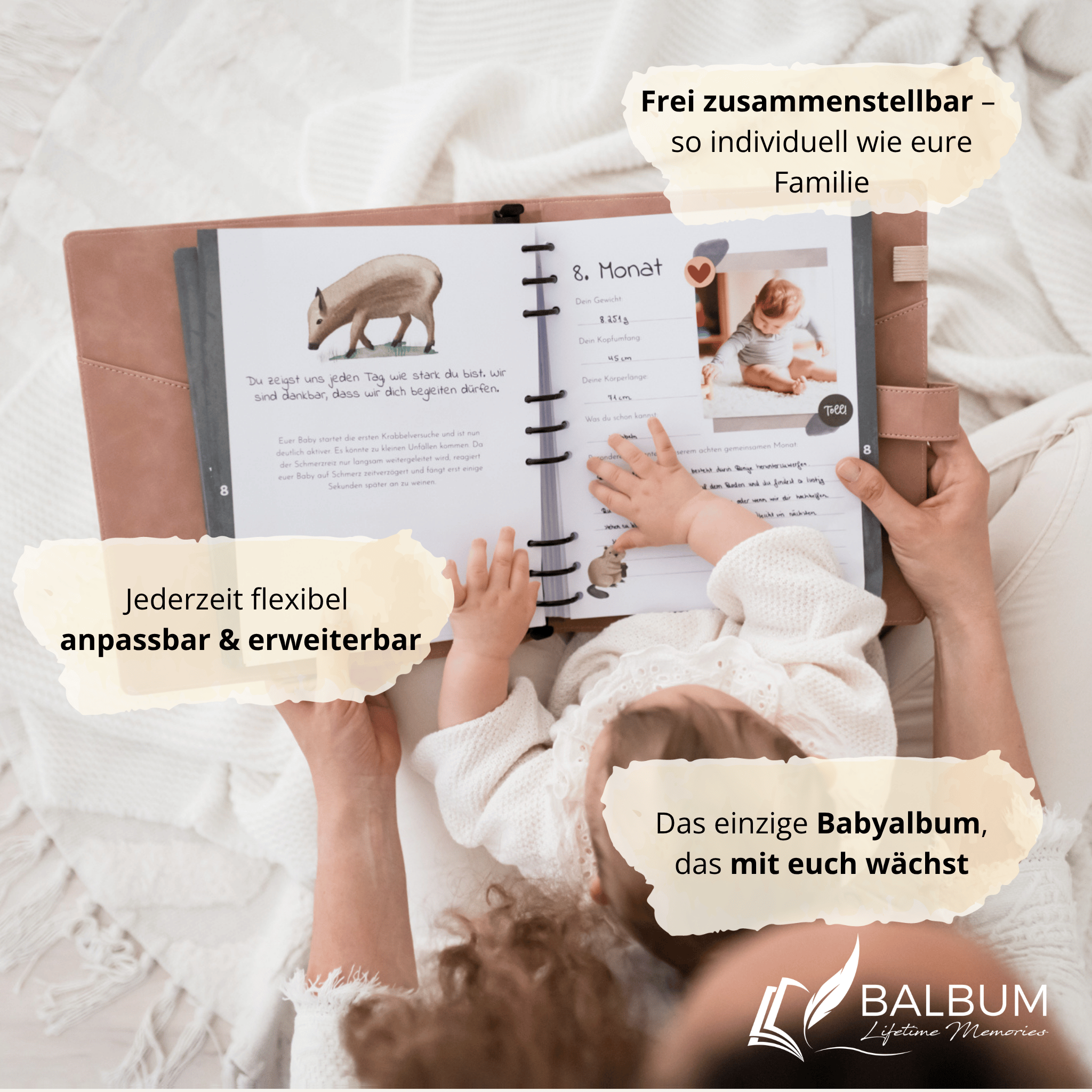 Ringbinder Altrosa – Veganes Softleder inkl. Geschenkbox (Erste Edition)