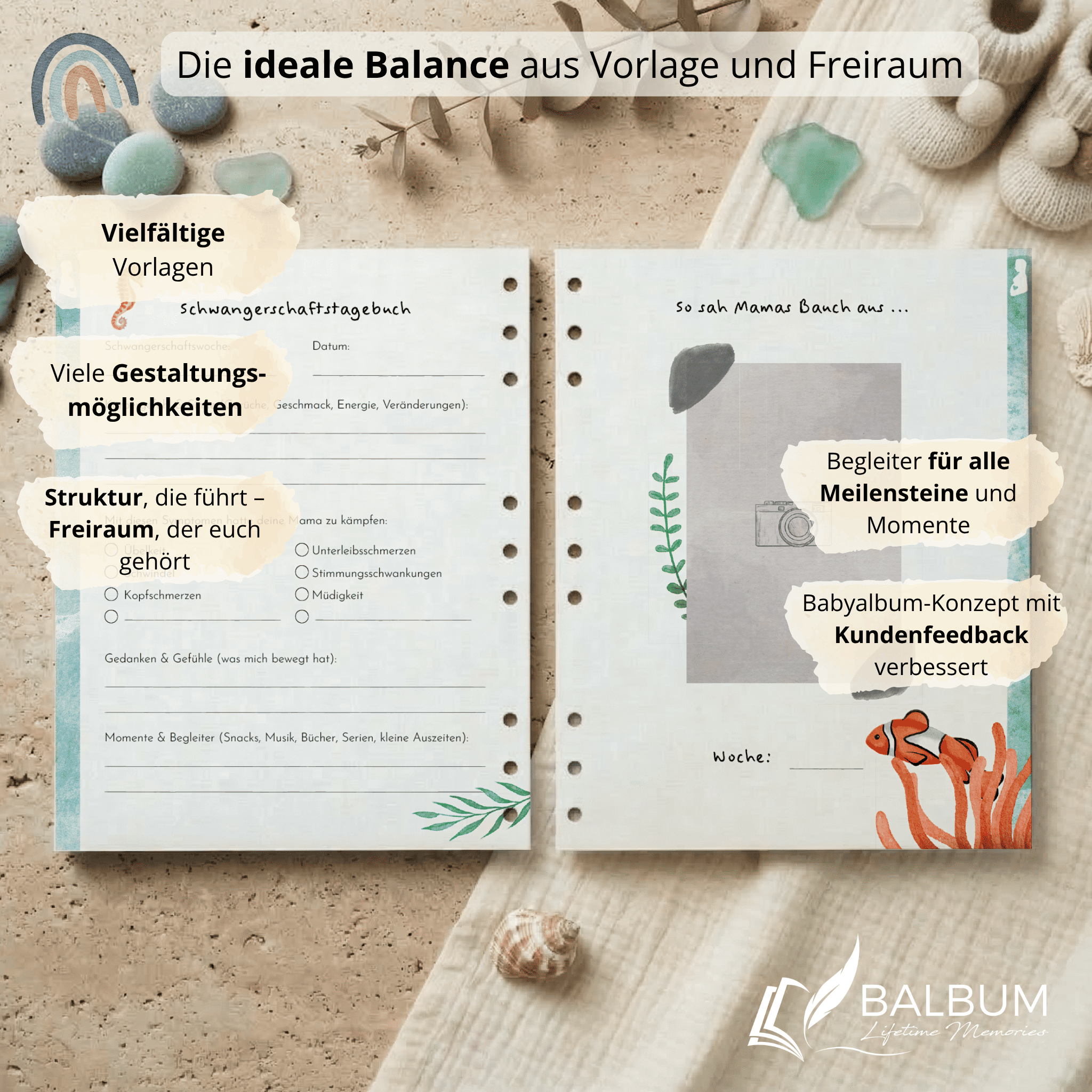 Schwangerschaft - Warten auf dich & Familienglück (Meer)