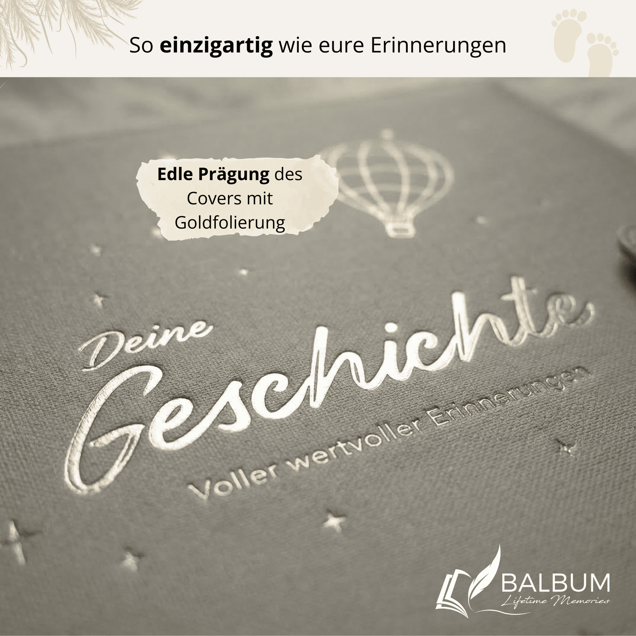 Ringbinder Beige - Leinen inkl. Geschenkbox