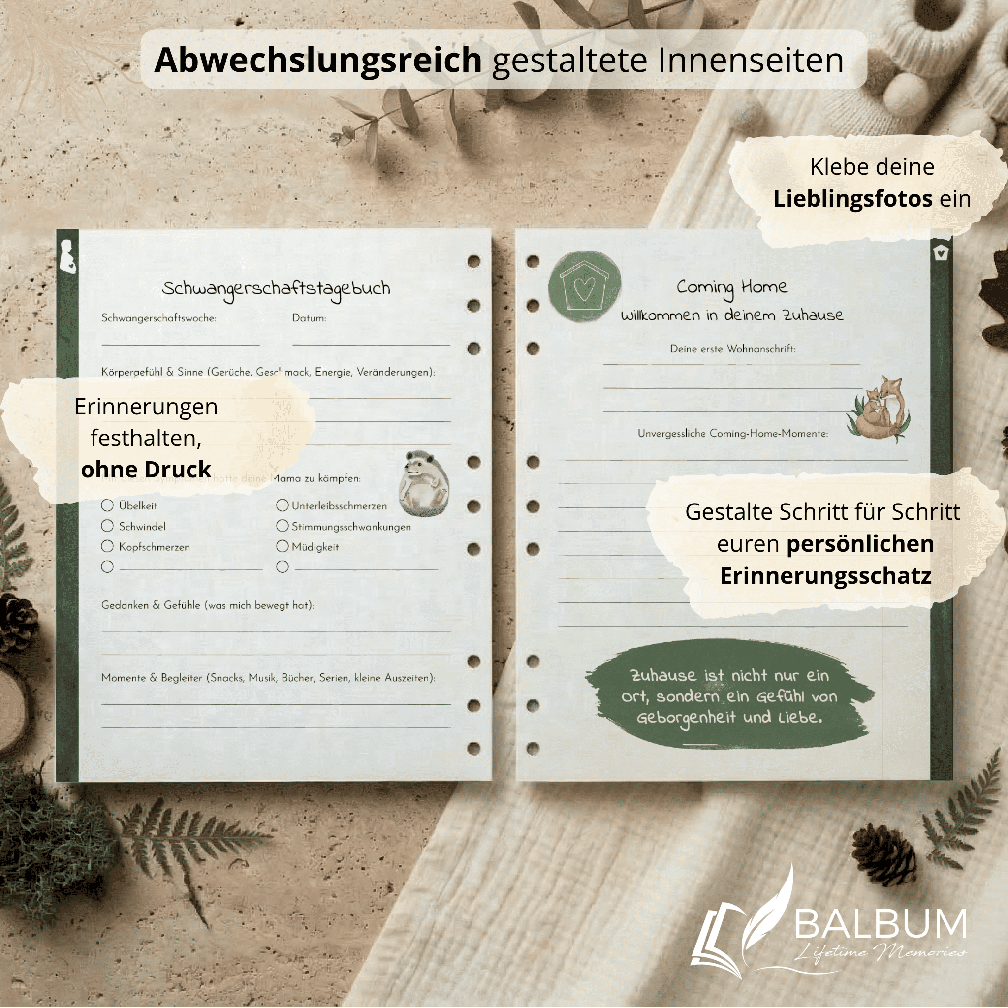 Schwangerschaft - Warten auf dich & Familienglück (Wald)