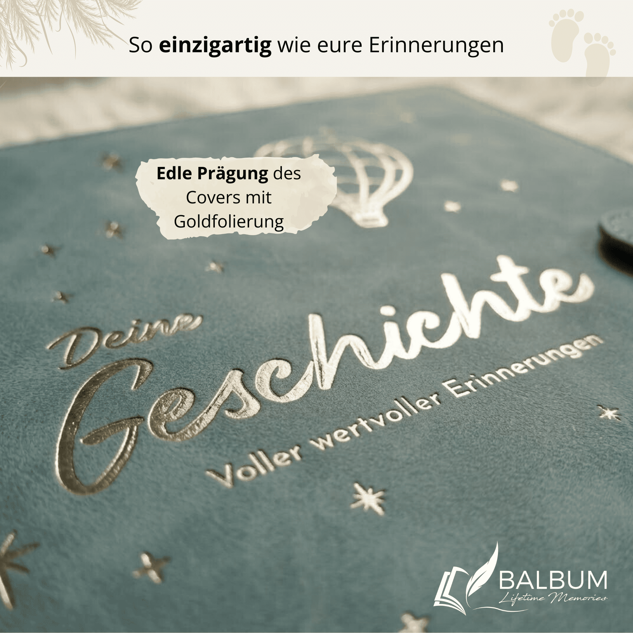 Ringbinder Hellblau – Veganes Softleder inkl. Geschenkbox