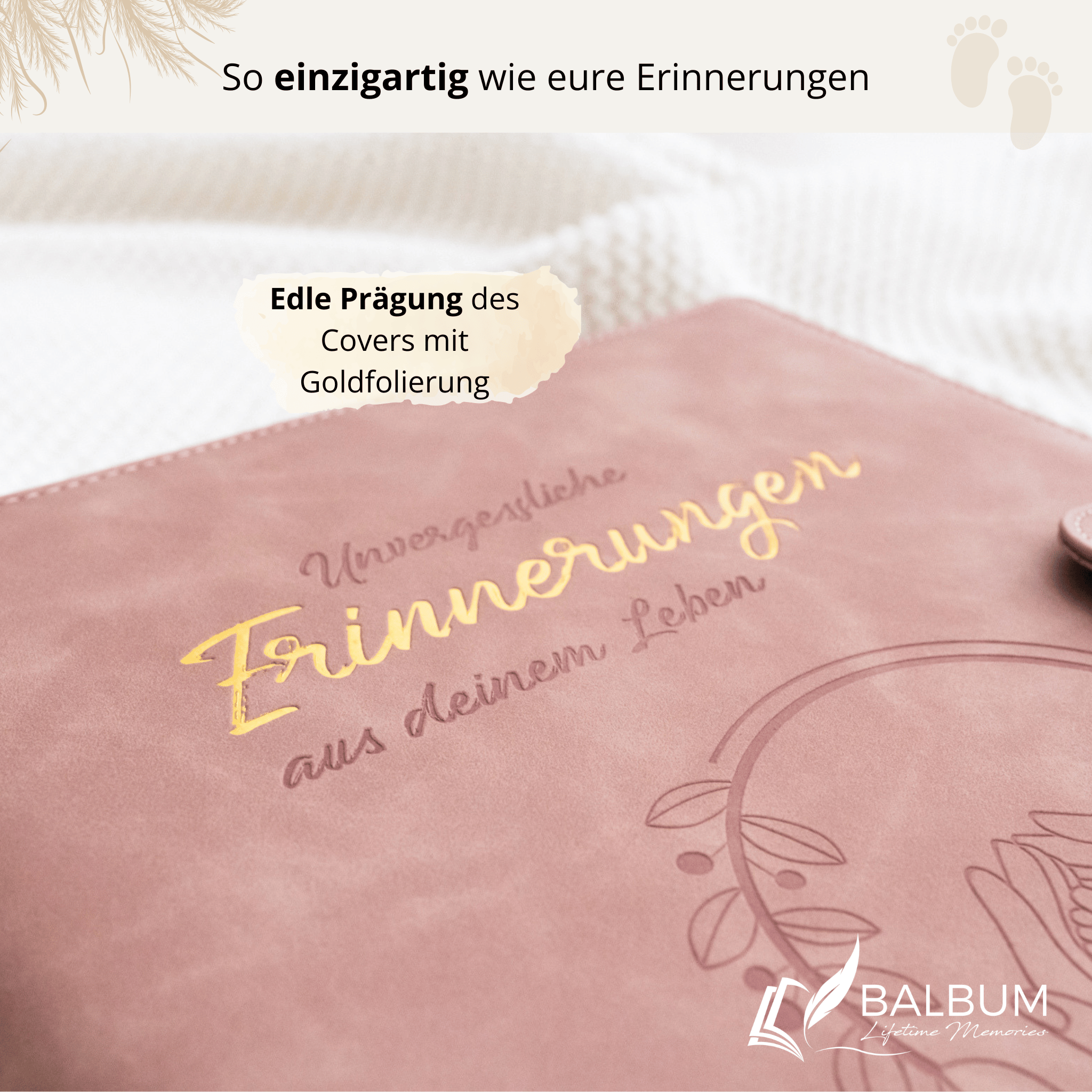 Ringbinder Altrosa – Veganes Softleder inkl. Geschenkbox (Erste Edition)