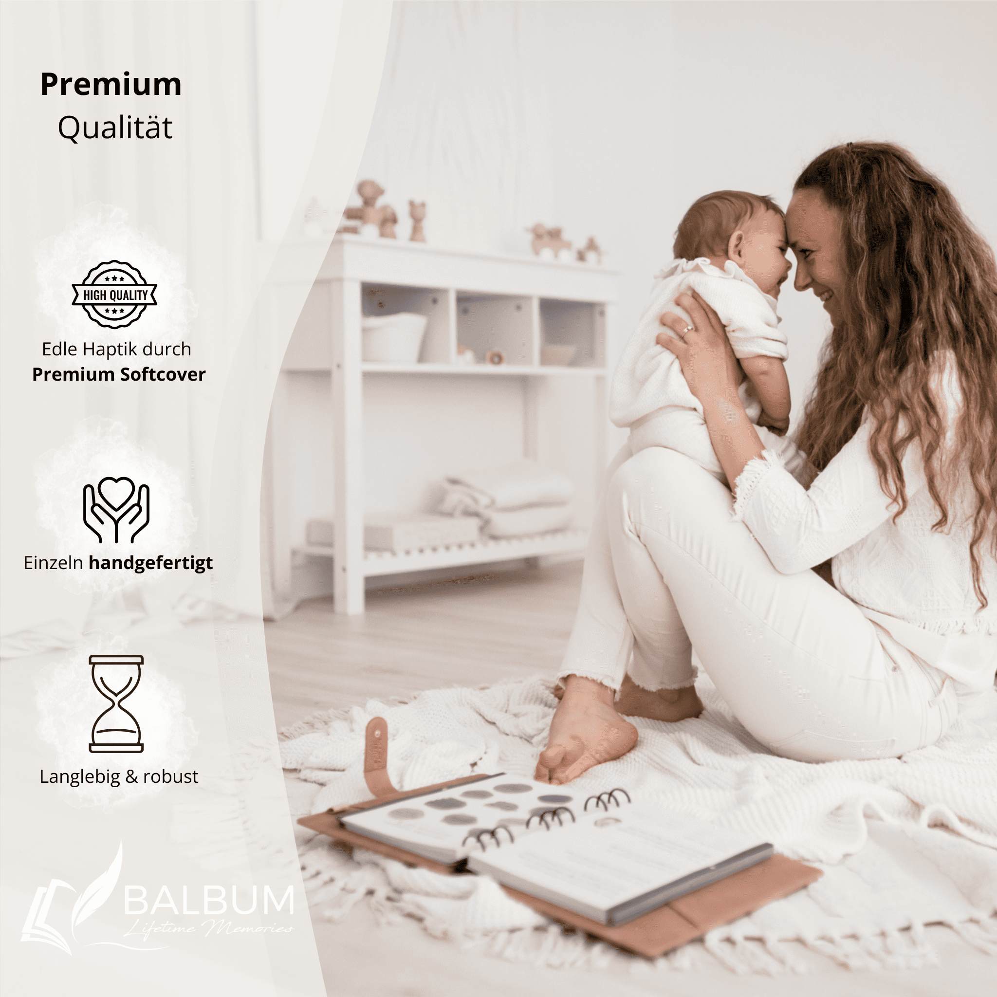 Ringbinder Salbeigrün - Leinen inkl. Geschenkbox